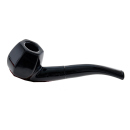 Pfeife "Excellent" braun u. schwarz mit Kunststoffmundstück, 9 mm Filter