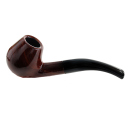 Pfeife "Excellent" braun u. schwarz mit Kunststoffmundstück, 9 mm Filter