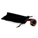 Pfeife "Excellent" braun u. schwarz mit Kunststoffmundstück, 9 mm Filter