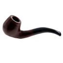 Pfeife "Excellent" braun u. schwarz mit Kunststoffmundstück, 9 mm Filter