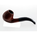 Pfeife "Excellent" braun u. schwarz mit Kunststoffmundstück, 9 mm Filter