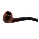 Pfeife "Excellent" nussbaum/schwarz, mit Kunststoffmundstück, 9 mm Filter