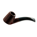 Pfeife "Excellent" nussbaum/schwarz, mit Kunststoffmundstück, 9 mm Filter