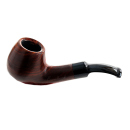 Pfeife "Excellent" nussbaum/schwarz, mit Kunststoffmundstück, 9 mm Filter