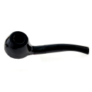 Pfeife "Excellent" schwarz Lack mit Kunststoffmundstück, 9 mm Filter