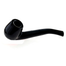 Pfeife "Excellent" schwarz Lack mit Kunststoffmundstück, 9 mm Filter