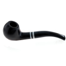 Pfeife "Excellent" schwarz, mit Kunststoffmundstück, 9 mm Filter