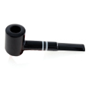 Pfeife "Excellent" schwarz, mit Kunststoffmundstück, 9 mm Filter