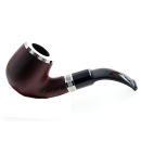 Pfeife "Excellent" mahagoni/schwarz, mit Kunststoffmundstück, 9 mm Filter