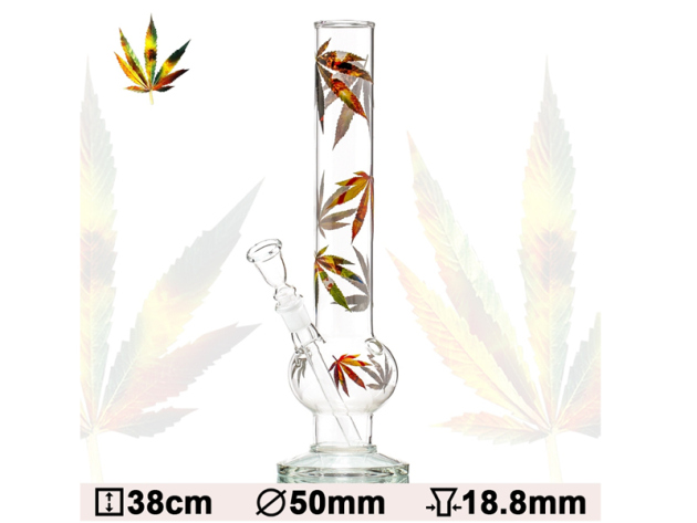 Glasbong "Bouncer Multi Leaf" Höhe 38 cm, Ø 50  mm