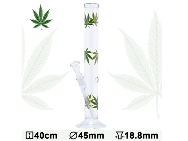 Glasbong "straight Multi Leaf" Höhe 40 cm, Ø 45  mm