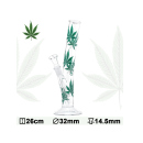 Glasbong "straight Multi Leaf" H&ouml;he 26 cm,...