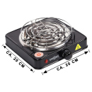 Elektrischer Kohleanzünder für Shisha Kohle mit Kohlegitter, Schwarz, 1000 Watt