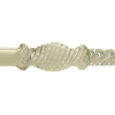 Mundstück aus Glas; Länge 39 cm; weiß, gedreht