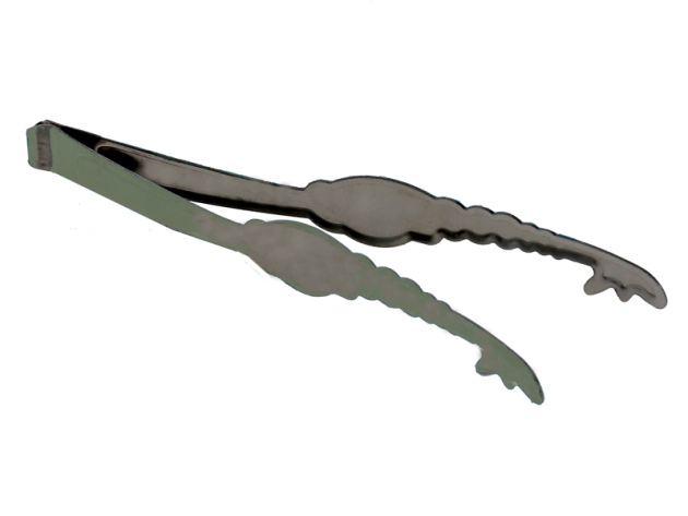 Zange für Shishakohle; Länge 17 cm, silberfarbig