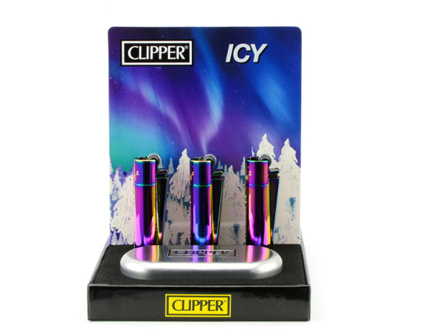 Clipper Metal Icy Colors Black Cap, 12er Display