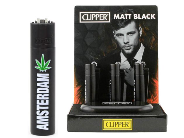 Clipper Metal Icy Amsterdam Leaf Black, 12er Display