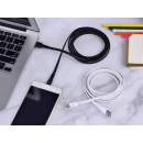 Tekmee Ladekabel USB auf USB-C,  2m, schwarz oder weiß