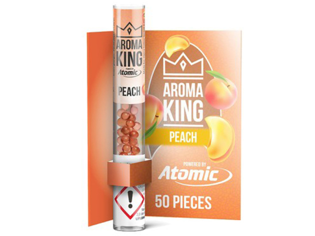 Aroma King Pen Applikator Aromakugeln "Peach" (Pfirsich); Packung mit 50 Kugeln; nachfüllbar