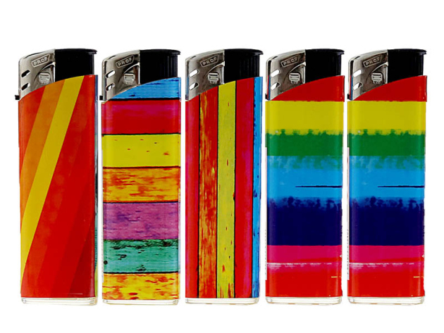 Elektrofeuerzeuge "Regenbogen" 50er Display