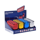 Sturmfeuerzeuge "Mirror", metallic poliert, Blaue Jet-Flamme, 20er Display