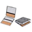 Zigarettenetui "Schlangenhaut" für 20 Zig., mit Gummiband, farbl. sort., 12er Display