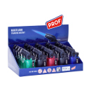 Sturmfeuerzeuge "Tankboy", Transparent, Blaue Jet-Flamme, 20er Display