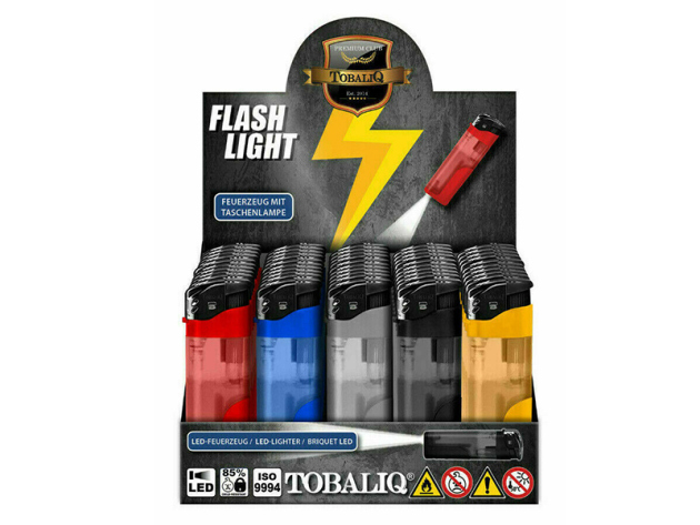 Elektrofeuerzeuge "Transparent" mit LED, Mix1, 50er Display