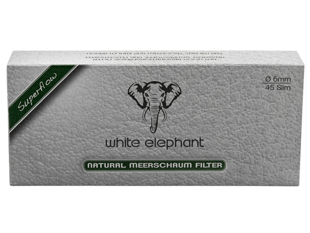 White Elephant Natur-Meerschaumfilter  Size Ø 6 mm, 45 Stück