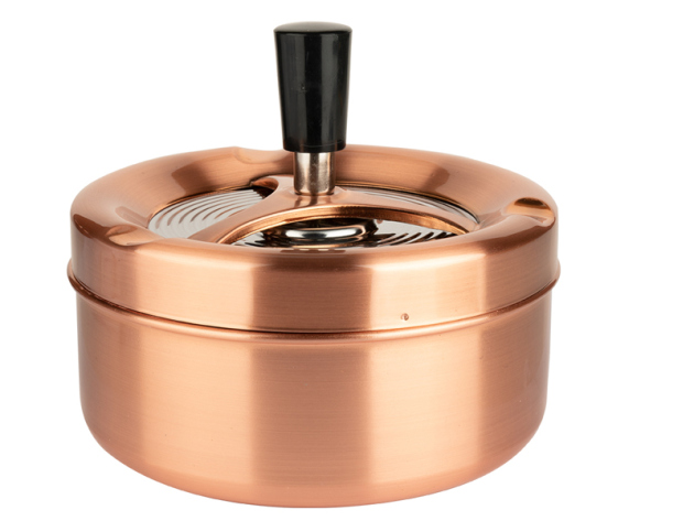 Drehaschenbecher "Champagne" aus Metall, 13cm