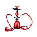 Shisha "One Circle" rot, 35cm, 2 Schl&auml;uche