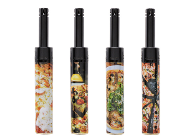 Stabfeuerzeuge Mini "Pizza" 24er Display