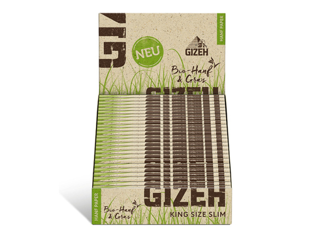 Gizeh Hanf + Gras King Size Slim; 25 Hefte je 34 Blatt