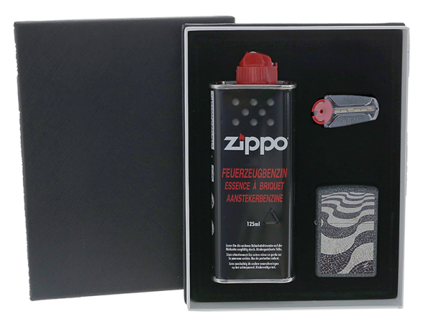 Zippo Geschenkbox mit Zippofeuerzeug "Copacabana"+ Zippobenzin + Zipposteine