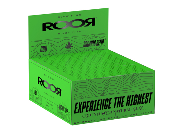 RooR Rolling Paper - Slim - Organic Hemp; Display mit 50 Heftchen á 32 Blatt