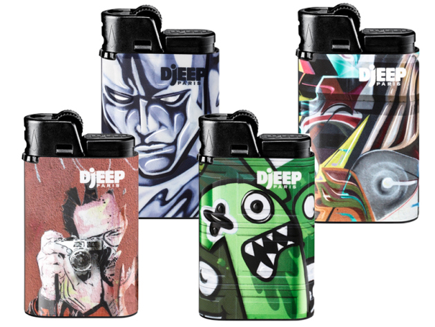 DJEEP Feuerzeuge "Graffiti" versch. Motive; 24er Display