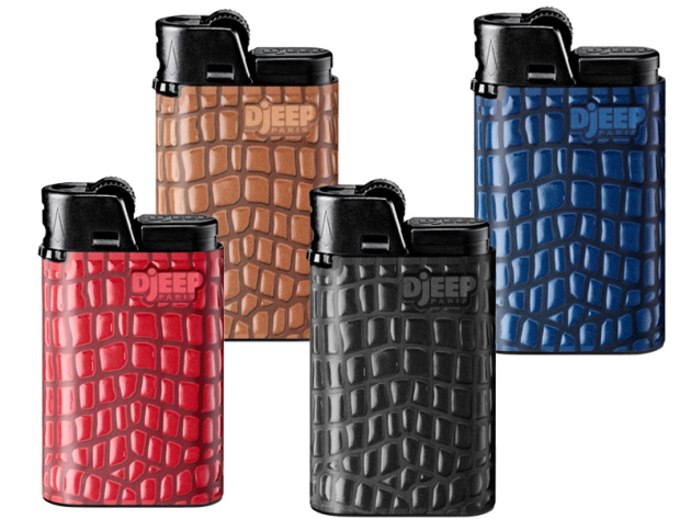 DJEEP Feuerzeuge "Croco" Krokodiloptik in versch. Farben, 24er Display