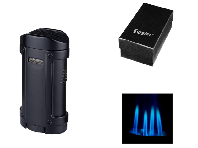 Zigarrenfeuerzeug "Schwarz" 4er Jetflame