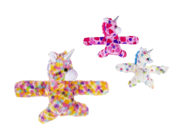 Plüsch Einhorn Klapparmband, 3-fach sortiert, einzeln