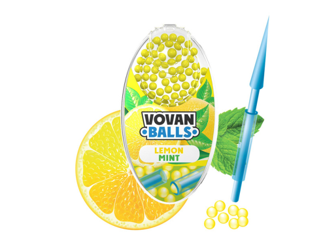 VoVan Aromaballs "Lemon Mint" (Zitrone und Minze) 1 Packung mit 100 Kugeln