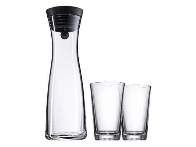 WMF Basic Set, Wasserkaraffe 1,0l + 2 Wassergläser 0,25l, UVP: 58,99 Euro