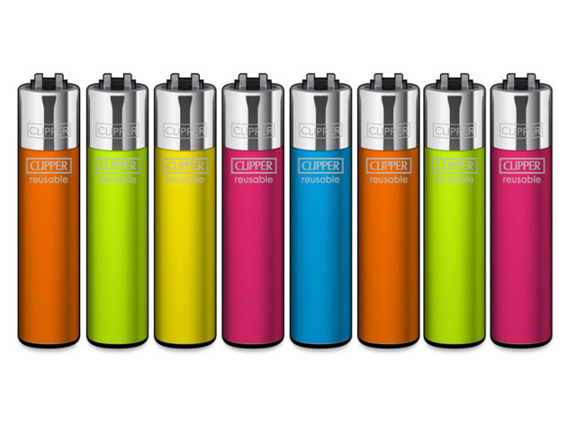 Clipper Large SOLID FLUO BRANDED + BW, 48er Display