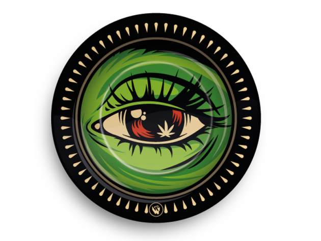 Aschenbecher "Propaganja Faded" aus Metall, Ø 14 cm