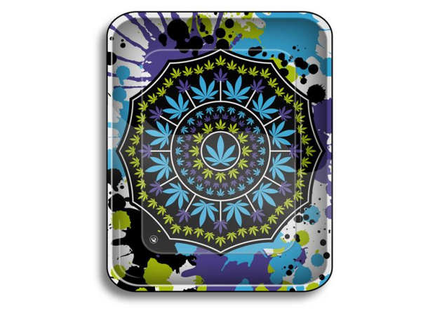 Metall Drehunterlage "Splatter Leaf Symbols 2/4", 34 x 27,5 cm