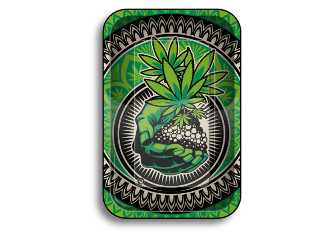 Metall Drehunterlage "Grass Art #2 1/4", 27,5 x 17,5 cm