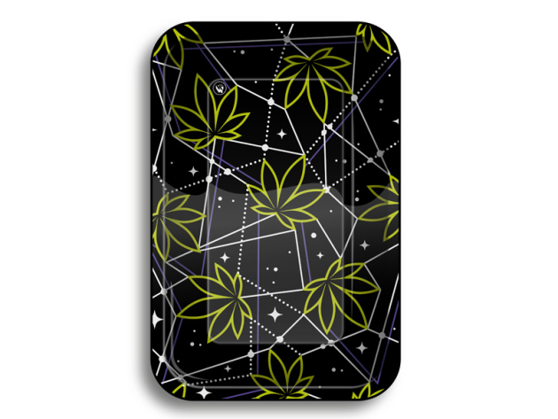 Metall Drehunterlage "Space Weed 2/4", 27,5 x 17,5 cm