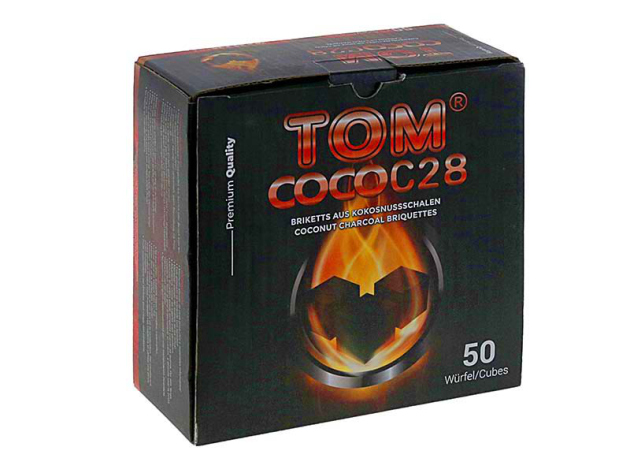 TOM Coco Wasserpfeifenkohle C28 - 28 x 28 x 28 mm;1 kg