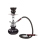 Shisha "LOTUS" schwarz, 25 cm, 1 Schlauch