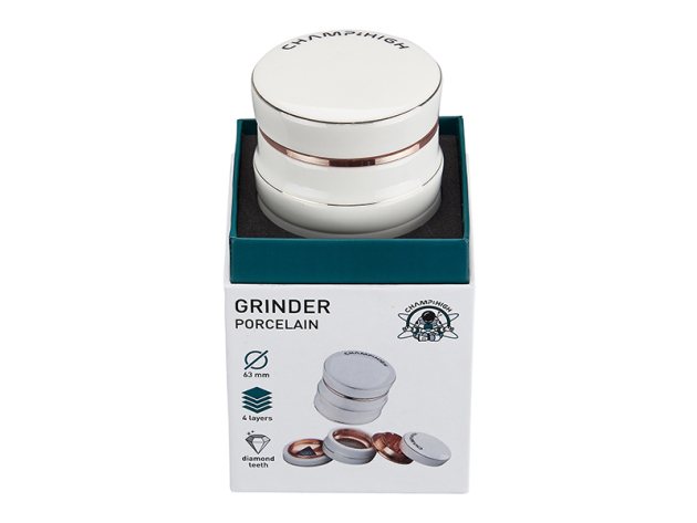 Grinder aus Porzellan; weiß, 4-tlg.; Ø 63 mm