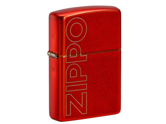 Zippo Feuerzeug - Red Metallic Logo Design